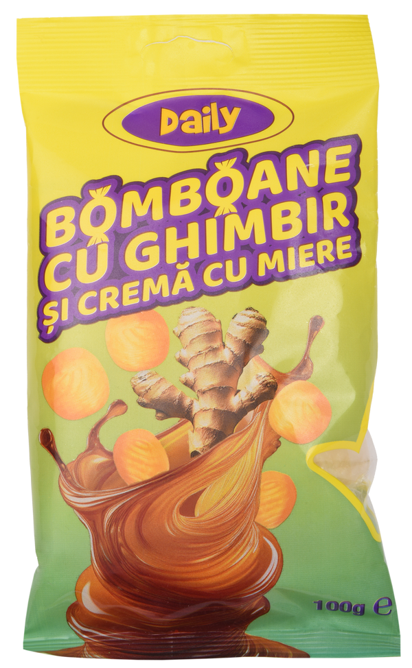 Bomboane cu ghimbir si crema cu miere 100g